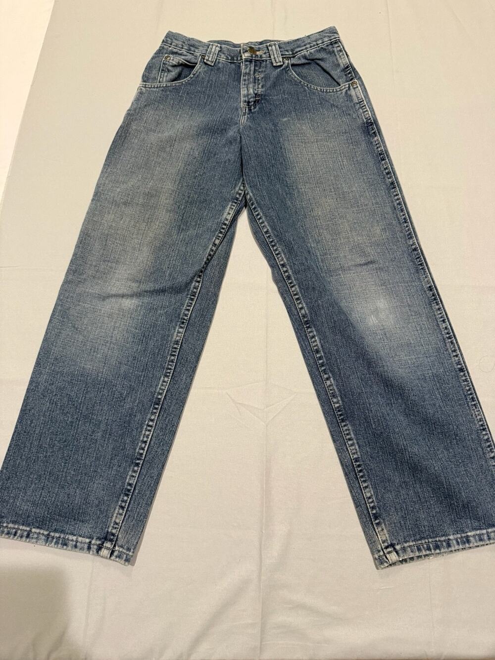 Lee Authentics Womens Jeans 14R Carpenter Utility Straight Leg Blue Denim 27"